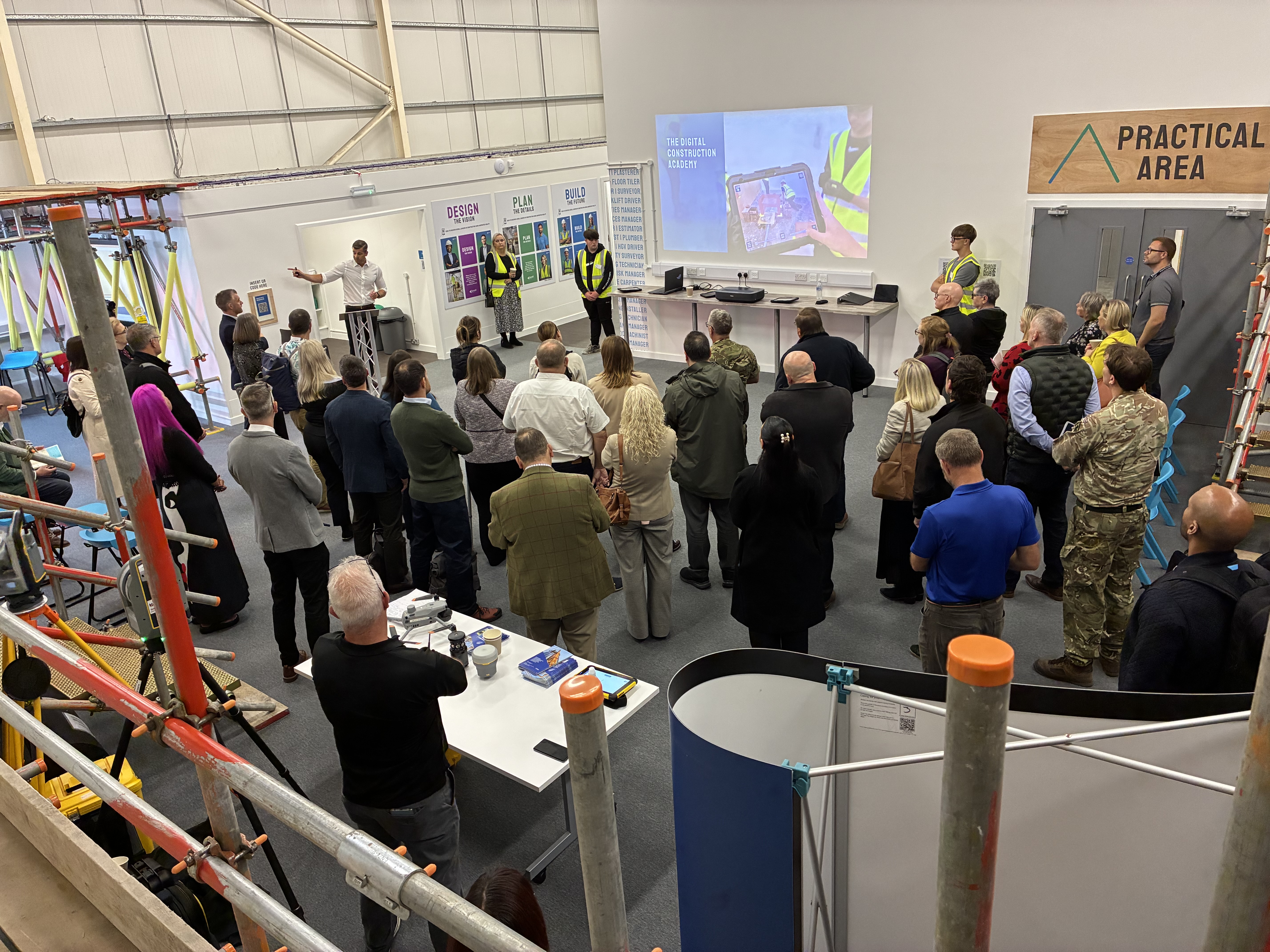 Construction sector looks to the future as skills and training partners tour digital academy